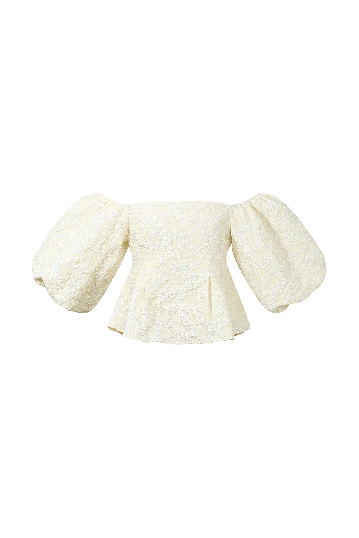 textured puff sleeve top