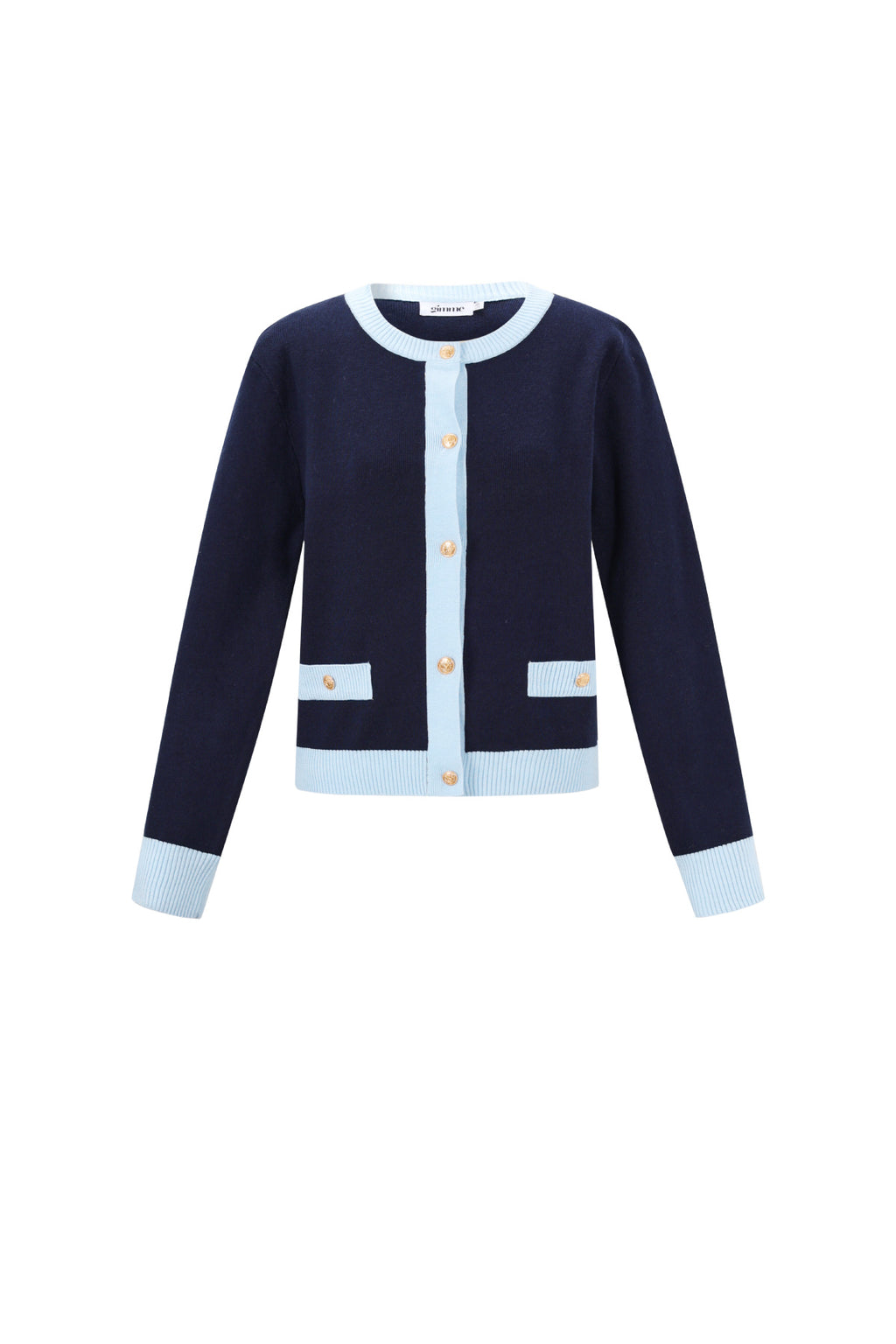 Knitted Polyester Women's Knit Cardigan Casual Color Clash