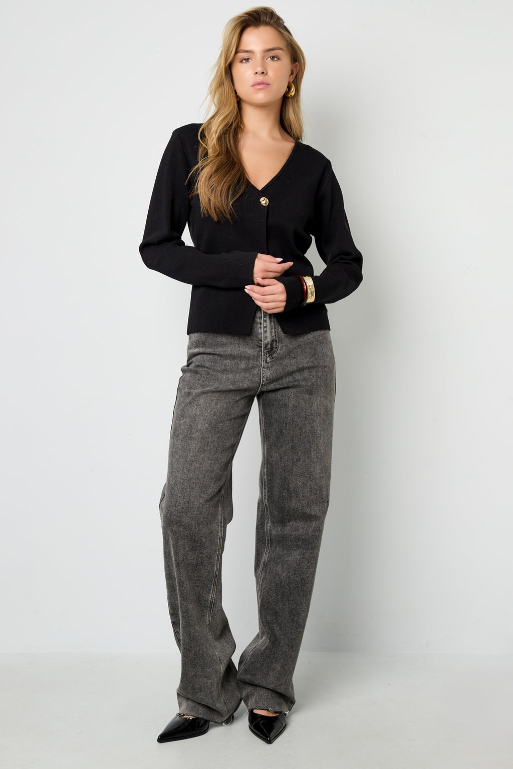 Viscose Knitted Women's Cardigan Casual Solid Color Fall/Winter