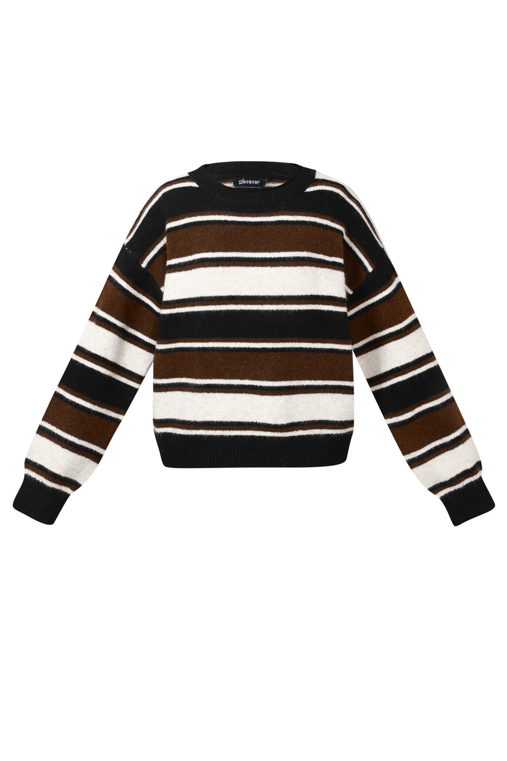 Knitted Polyester Fiber Women's Knit Sweaters Casual Stripes