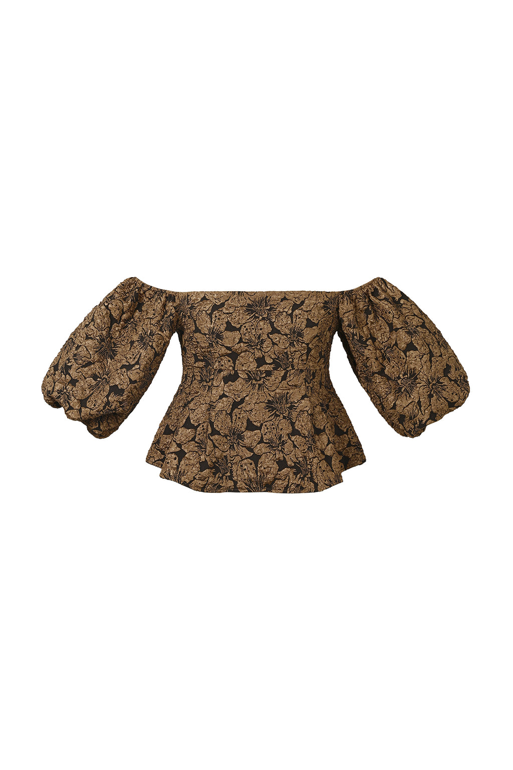 textured puff sleeve top