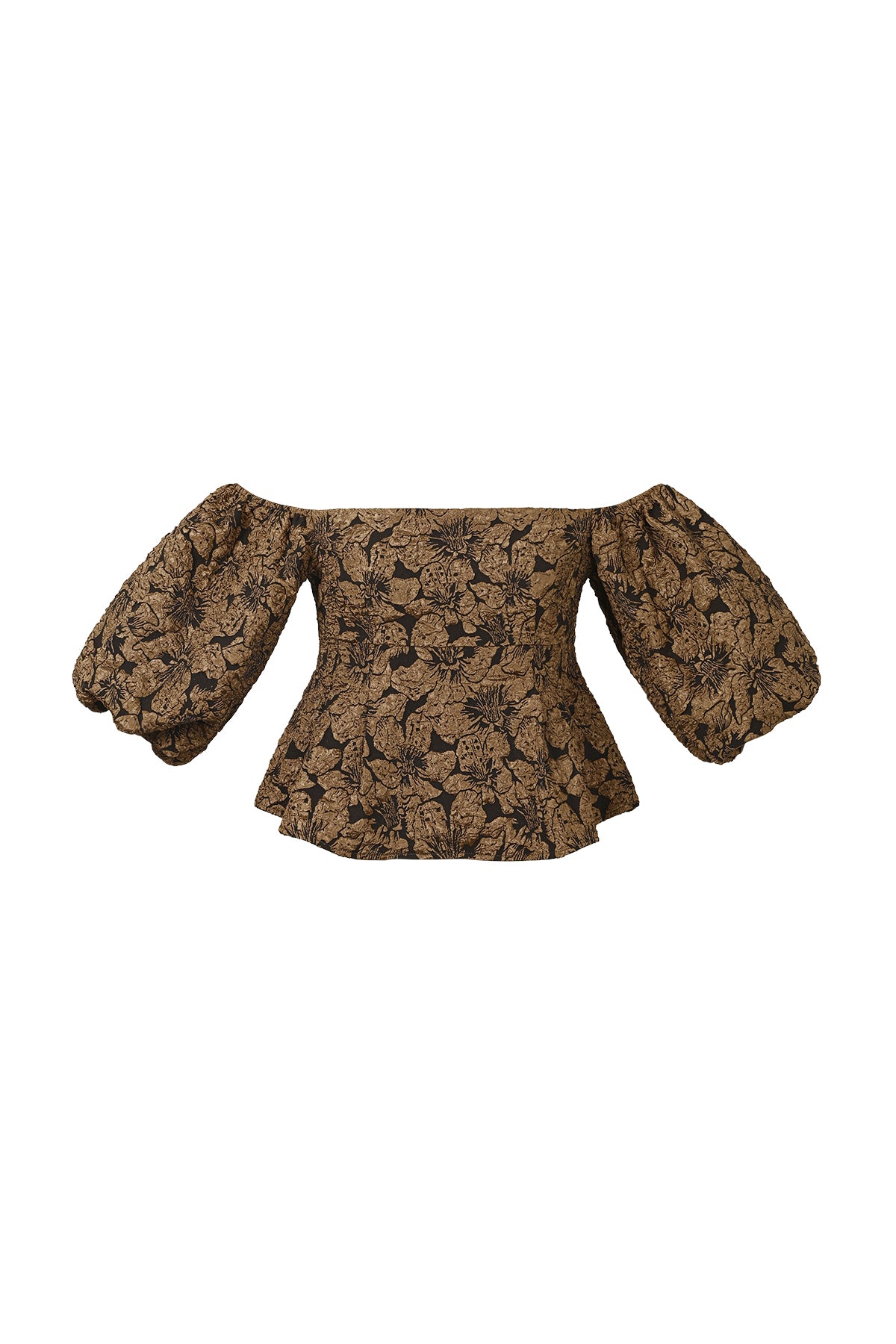textured puff sleeve top
