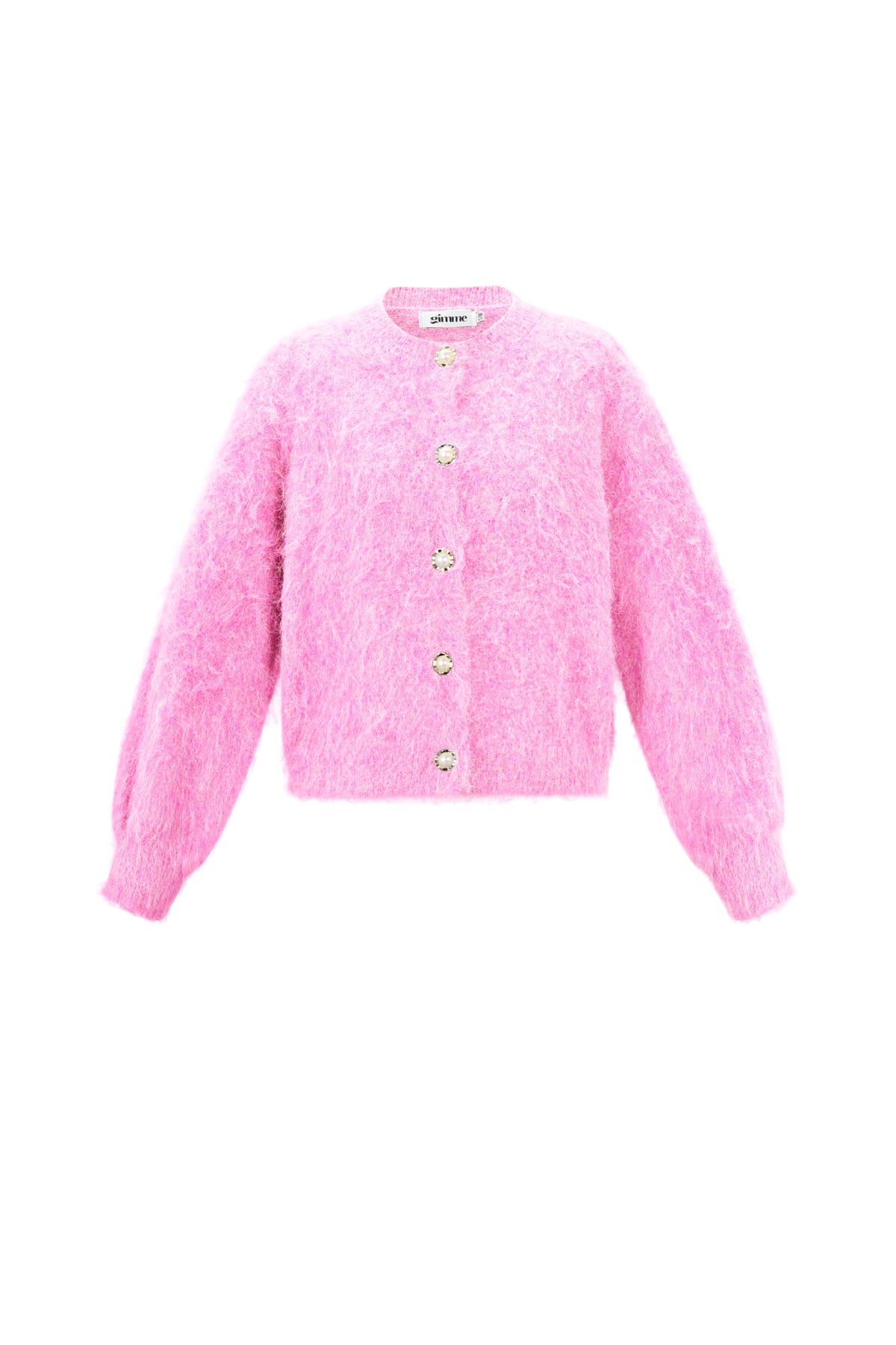 Knitted Polyester Fiber Women's Knit Cardigan Casual Solid Color